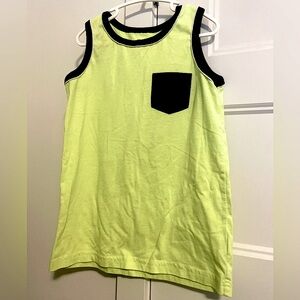 The Children's Place Green and Black Tank Top with Contrast Trim Boys M (7-8y)